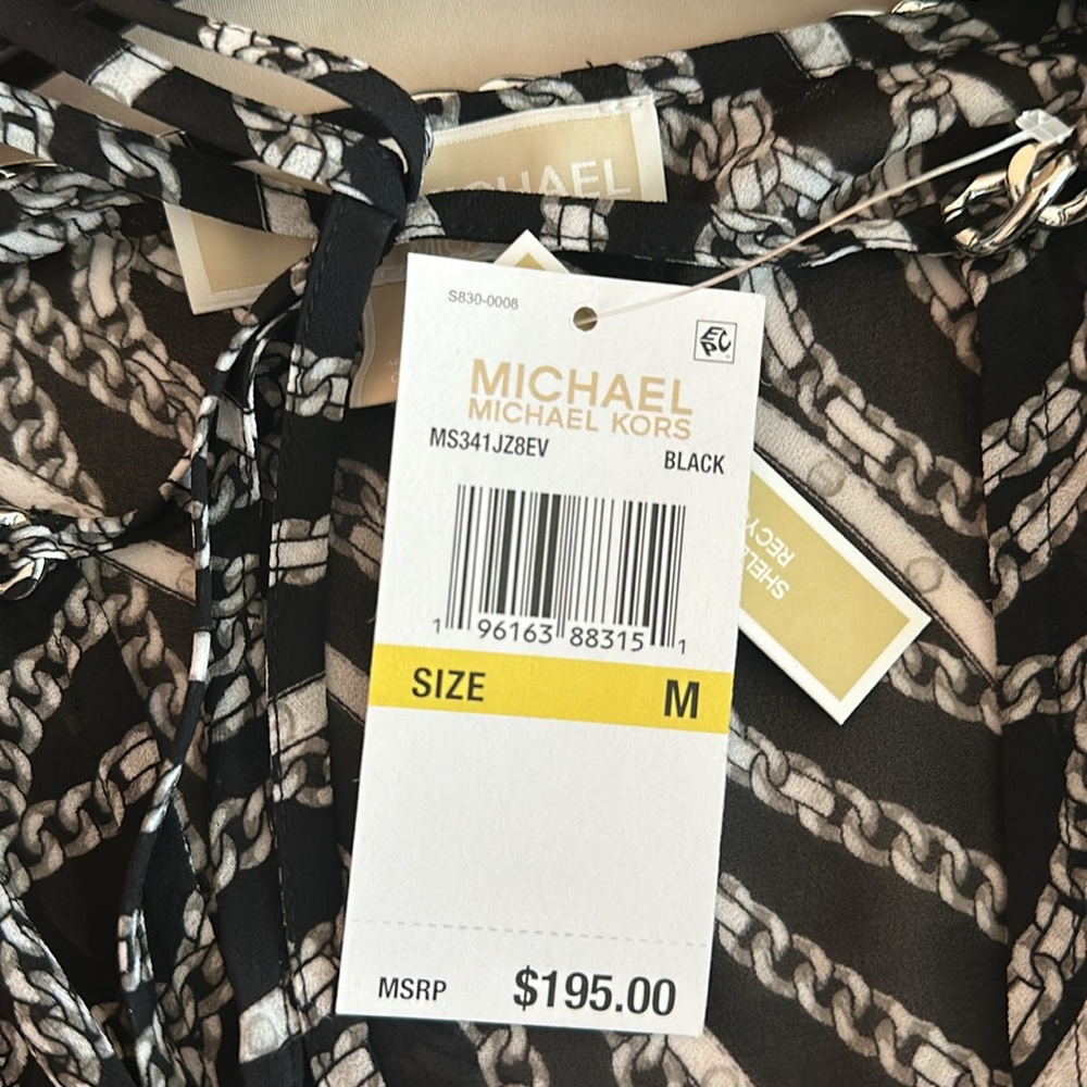 Brand new Michael Kors chain pattern blouse - Picture 8 of 8